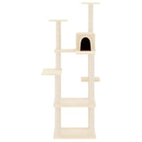 Vidaxl Cat Furniture avec Sisal Scratch Posts 153 cm Crème -Colored