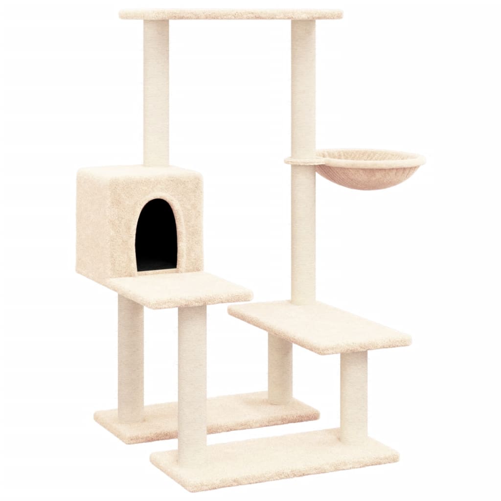 Vidaxl Cat Furniture z Sisal Scratosing Posty 94,5 cm kremowe