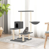 Vidaxl Cat Meubles avec Sisal Scratch Posts 94,5 cm Gris foncé