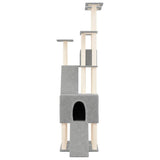 Vidaxl Cat Furniture avec Sisal Scratch Posts 190 cm Gris clair