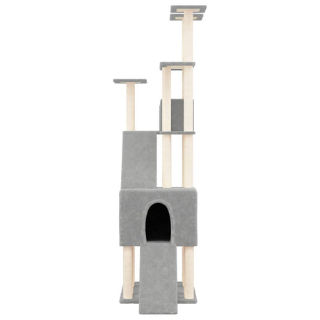 Vidaxl Cat Furniture avec Sisal Scratch Posts 190 cm Gris clair