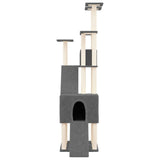Vidaxl Cat Furniture avec Sisal Scratch Posts 190 cm Gris foncé