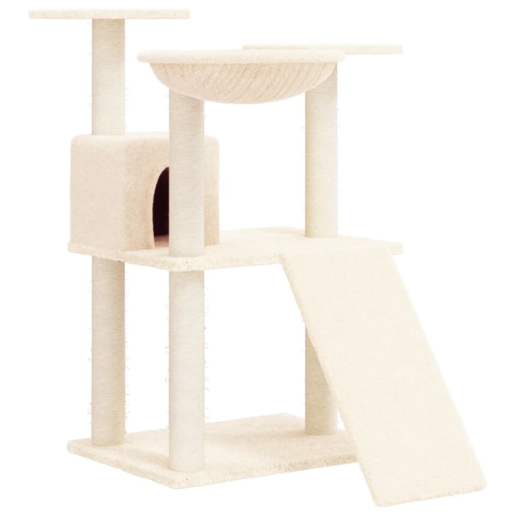 Vidaxl Cat Furniture z Sisal Scratosing Posts 83 cm kremowe kremowe