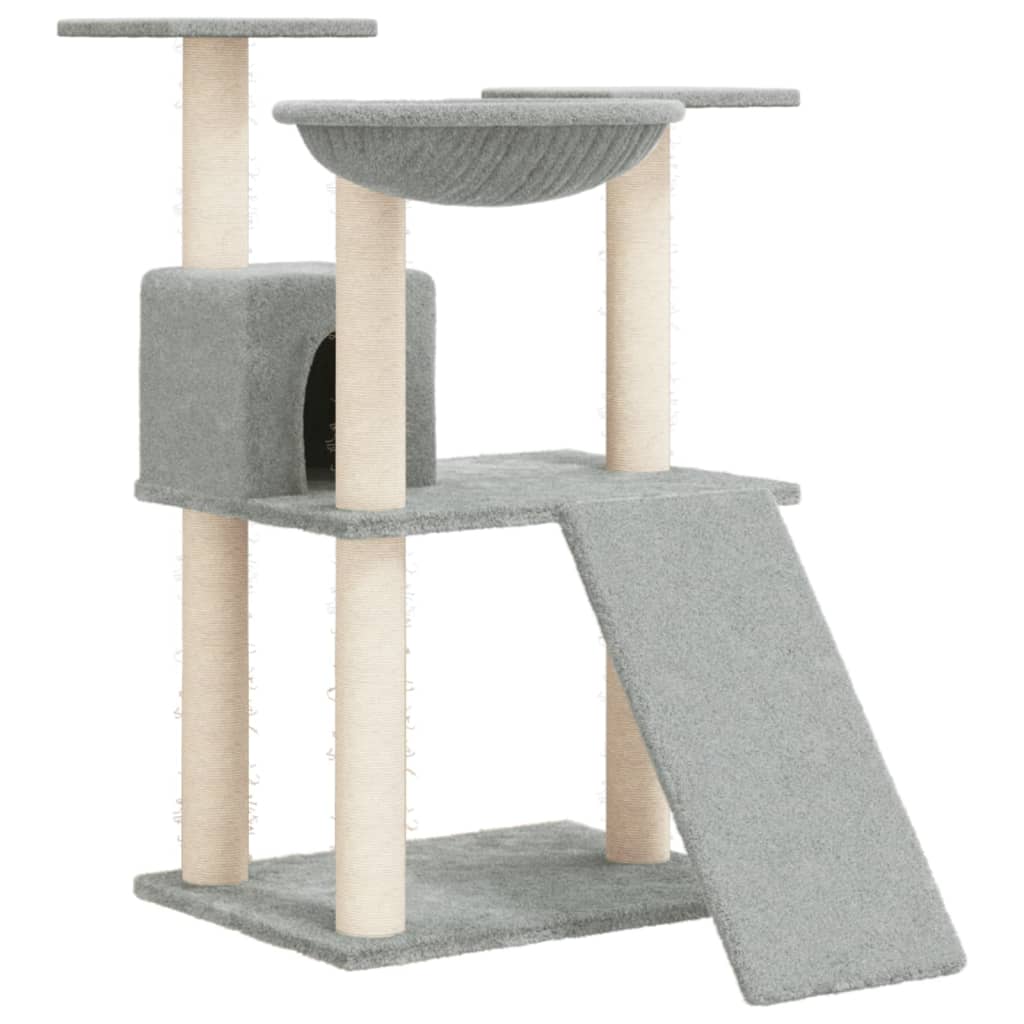 Vidaxl Cat Furniture con graffi di sisal 83 cm grigio chiaro