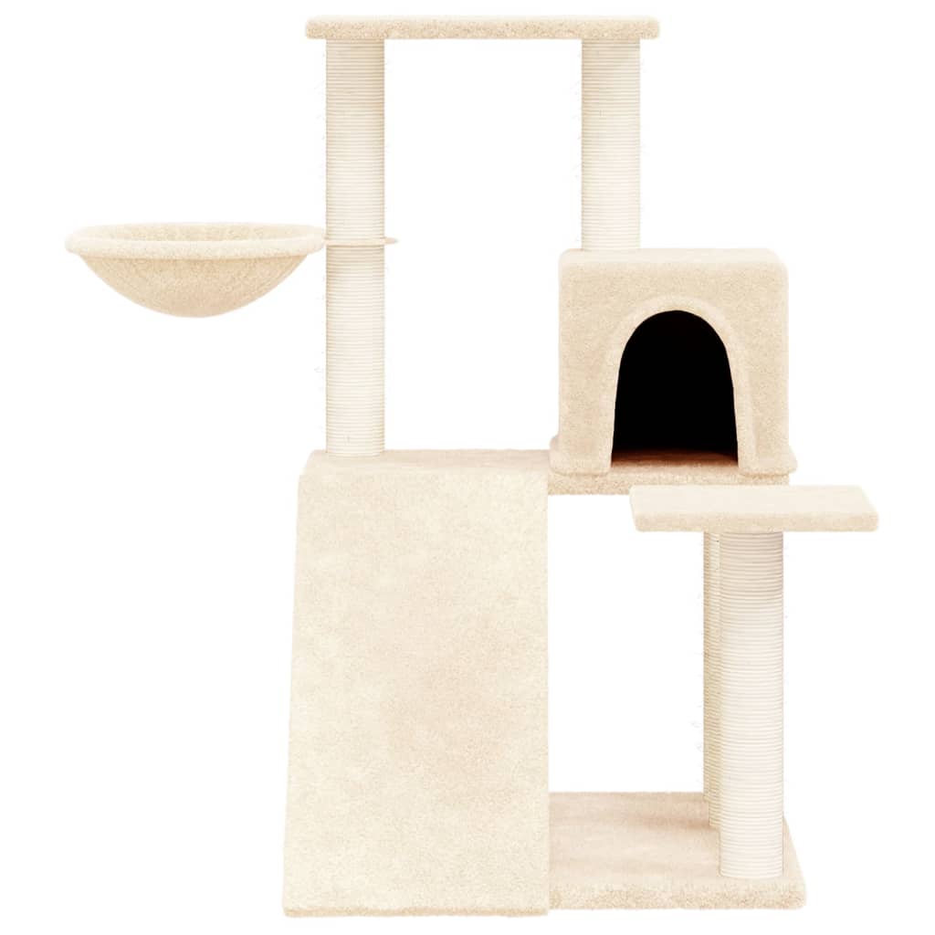 Muebles de gato de Vidaxl con postes de rascado de sisal 82 cm de crema