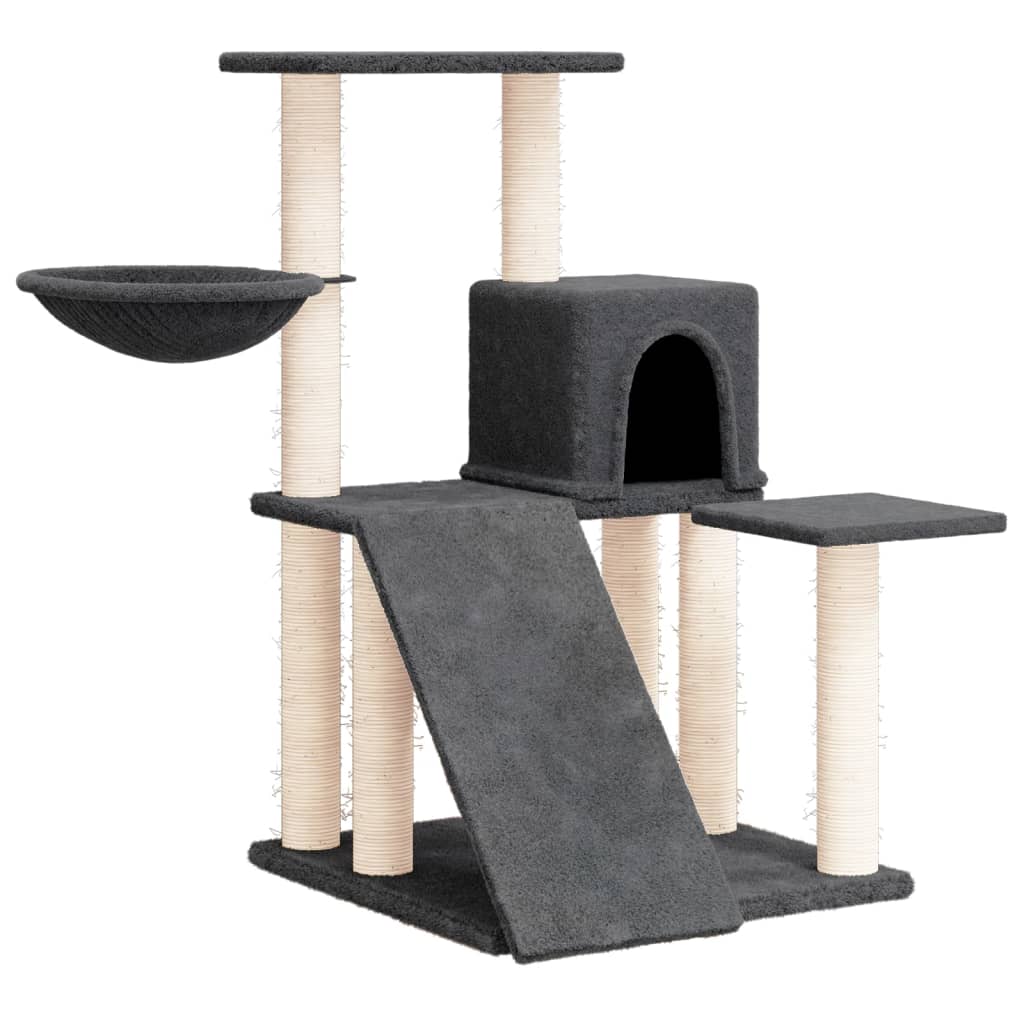 Vidaxl cat furniture with sisal scratching posts 82 cm dark gray