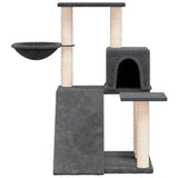 Muebles de gato de Vidaxl con postes de rascado de sisal 82 cm de gris oscuro