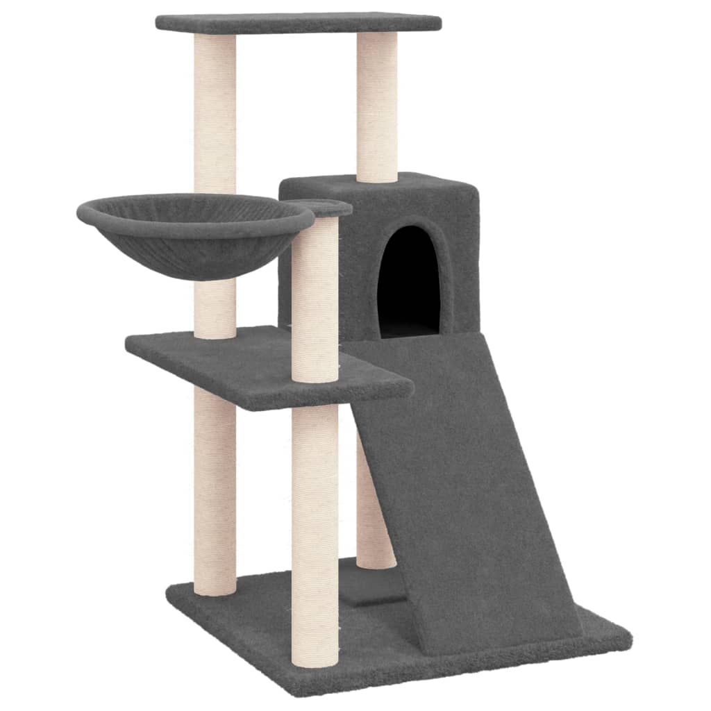 Vidaxl cat furniture with sisal scratching posts 82 cm dark gray