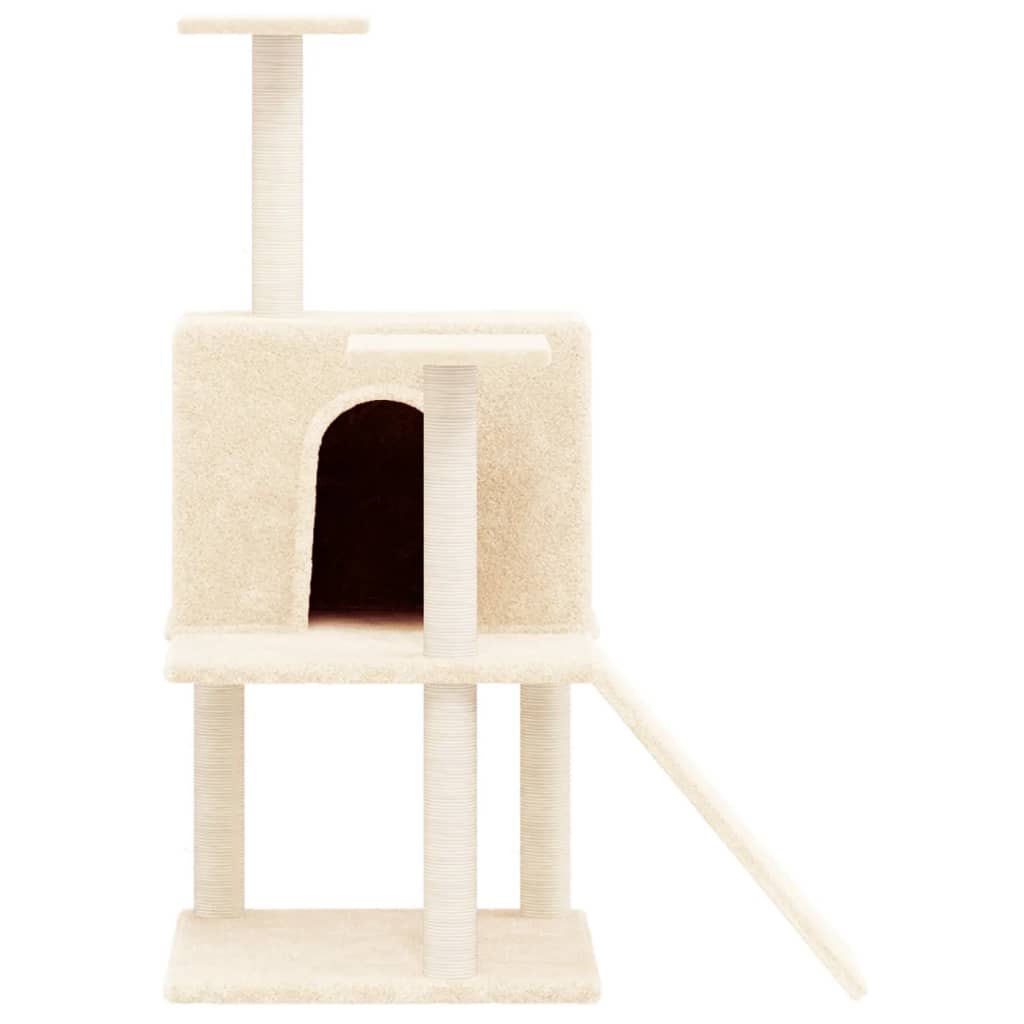 Vidaxl Cat Furniture avec Sisal Scratch Posts 109 cm Crème -Colored