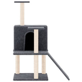 Vidaxl Cat Meubles avec Sisal Scratch Posts 109 cm Gris foncé