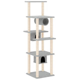Vidaxl Cat Meubles avec Sisal Scratch Posts 169 cm Gris clair