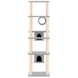 Vidaxl Cat Meubles avec Sisal Scratch Posts 169 cm Gris clair
