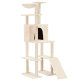 Vidaxl Cat Furniture avec Sisal Scratch Posts 166 cm Crème -Colored