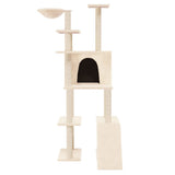 Vidaxl Cat Furniture avec Sisal Scratch Posts 166 cm Crème -Colored