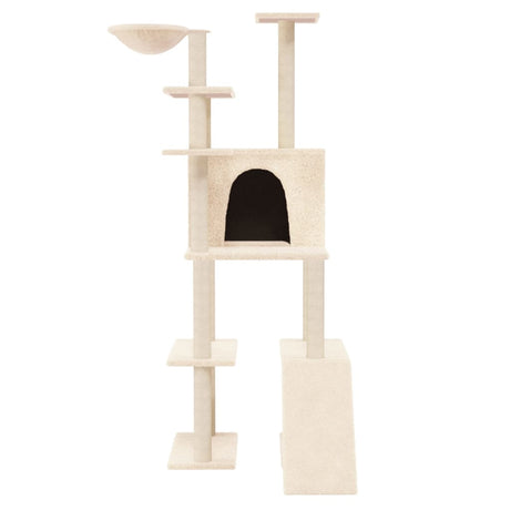 Vidaxl Cat Furniture avec Sisal Scratch Posts 166 cm Crème -Colored