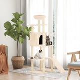 Vidaxl Cat Furniture avec Sisal Scratch Posts 166 cm Crème -Colored