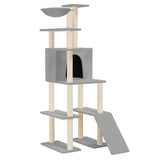 Vidaxl Cat Furniture avec Sisal Scratch Posts 166 cm Gris clair