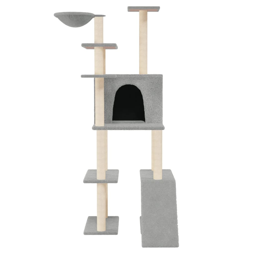 Vidaxl Cat Furniture avec Sisal Scratch Posts 166 cm Gris clair