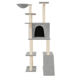 Vidaxl Cat Furniture avec Sisal Scratch Posts 166 cm Gris clair