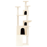 Vidaxl Cat Furniture avec Sisal Scratch Posts 175 cm Crème -Colored