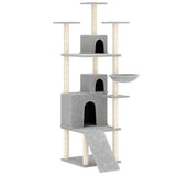 Vidaxl Cat Meubles avec Sisal Scratch Posts 175 cm Gris clair