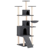 Vidaxl Cat Furniture avec Sisal Scratch Posts 175 cm Gris foncé