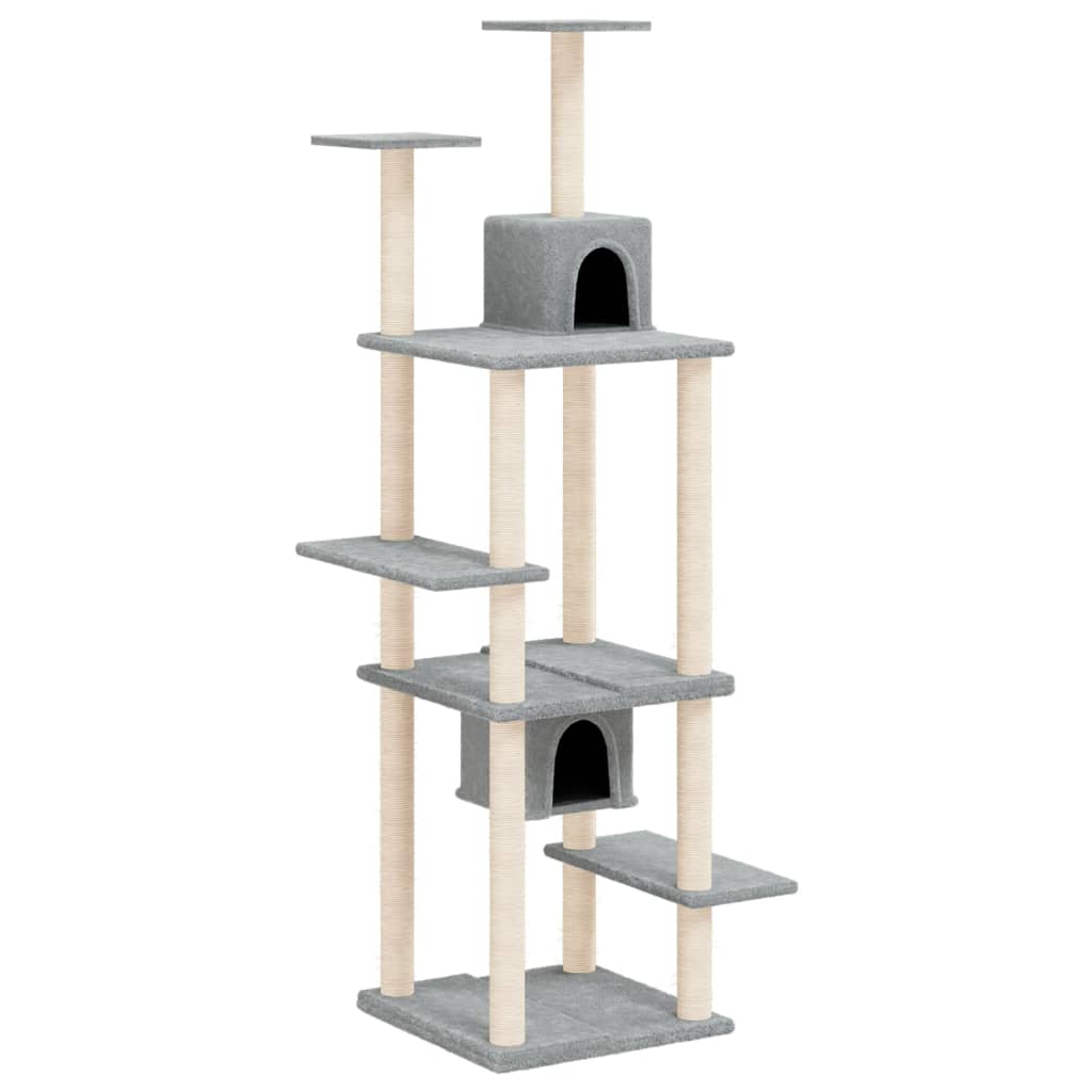 Vidaxl Cat Furniture avec Sisal Scratch Posts 176 cm Gris clair