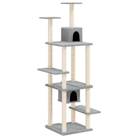 Vidaxl Cat Furniture avec Sisal Scratch Posts 176 cm Gris clair