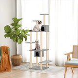 Vidaxl Cat Furniture avec Sisal Scratch Posts 176 cm Gris clair