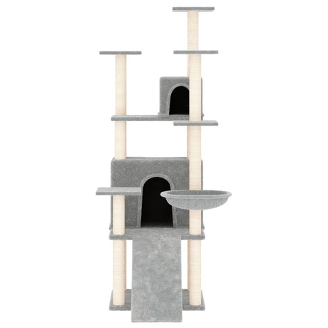 Vidaxl Cat Meubles avec Sisal Scratch Posts 154 cm Gris clair