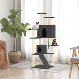 Vidaxl Cat Meubles avec Sisal Scratch Posts 153 cm Gris foncé