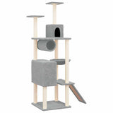 Vidaxl Cat Meubles avec Sisal Scratch Posts 168 cm Gris clair