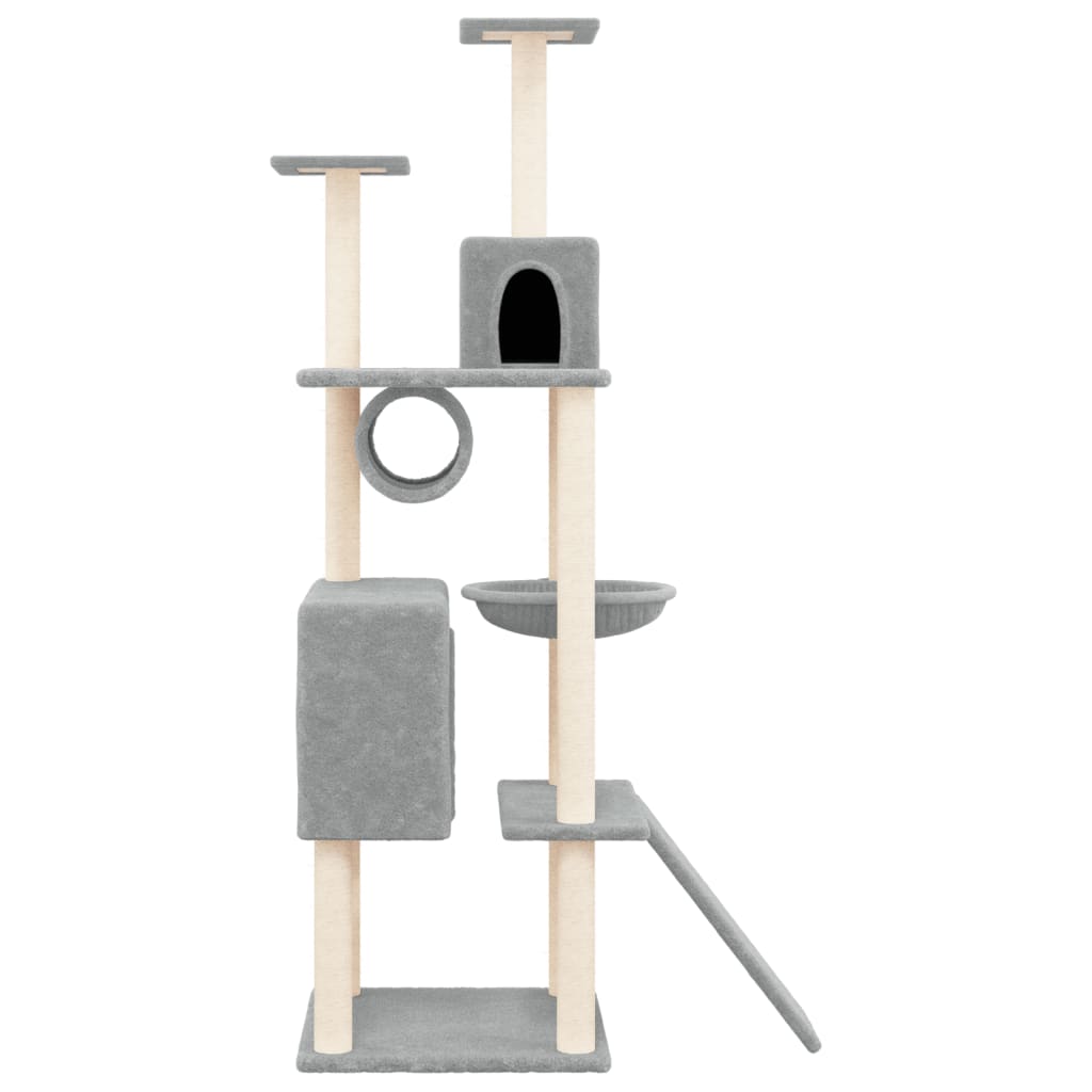 Vidaxl Cat Meubles avec Sisal Scratch Posts 168 cm Gris clair