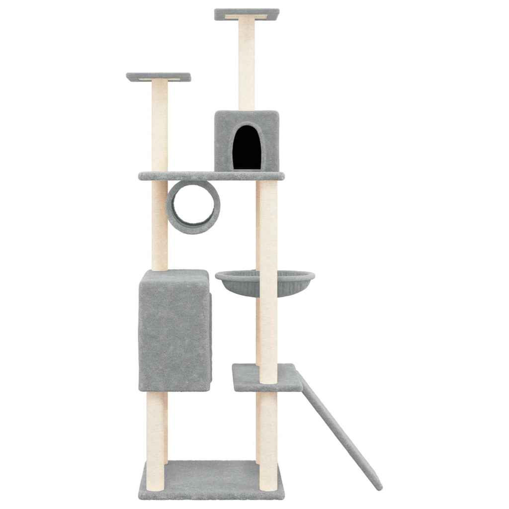Vidaxl Cat Meubles avec Sisal Scratch Posts 168 cm Gris clair