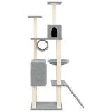 Vidaxl Cat Meubles avec Sisal Scratch Posts 168 cm Gris clair