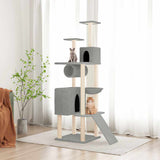 Vidaxl Cat Meubles avec Sisal Scratch Posts 168 cm Gris clair