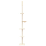 Vidaxxl meuble pour chat du sol au plafond 263,5-289,5 cm couleur crème