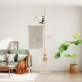 Vidaxxl meuble pour chat du sol au plafond 263,5-289,5 cm couleur crème