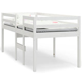 Vidaxl hoogslaper massief grenenhout wit 80x200 cm