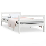 Vidaxl bedframe zonder matras massief grenenhout wit 80x200 cm