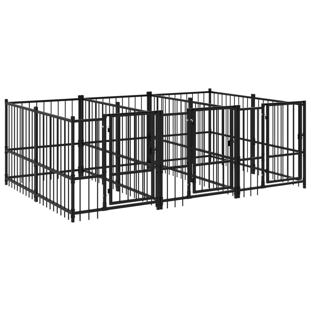 Vidaxl dog kennel for outside 5.63 m² steel