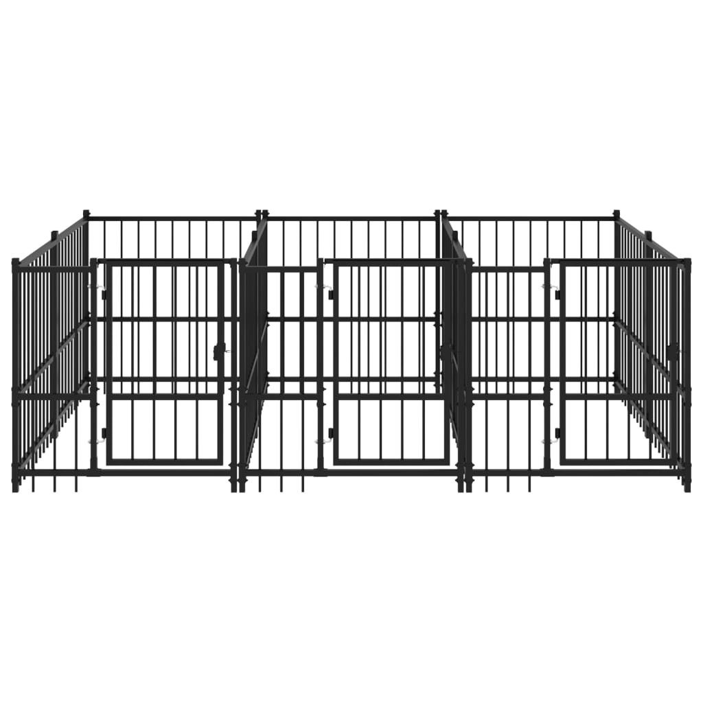 Vidaxl dog kennel for outside 5.63 m² steel