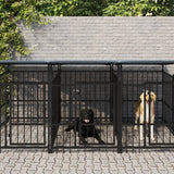 Vidaxl Dog Kennel con tetto 7,51 m² acciaio