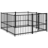 Vidaxl dog kennel for outside 3.75 m² steel