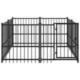 Vidaxl dog kennel for outside 3.75 m² steel