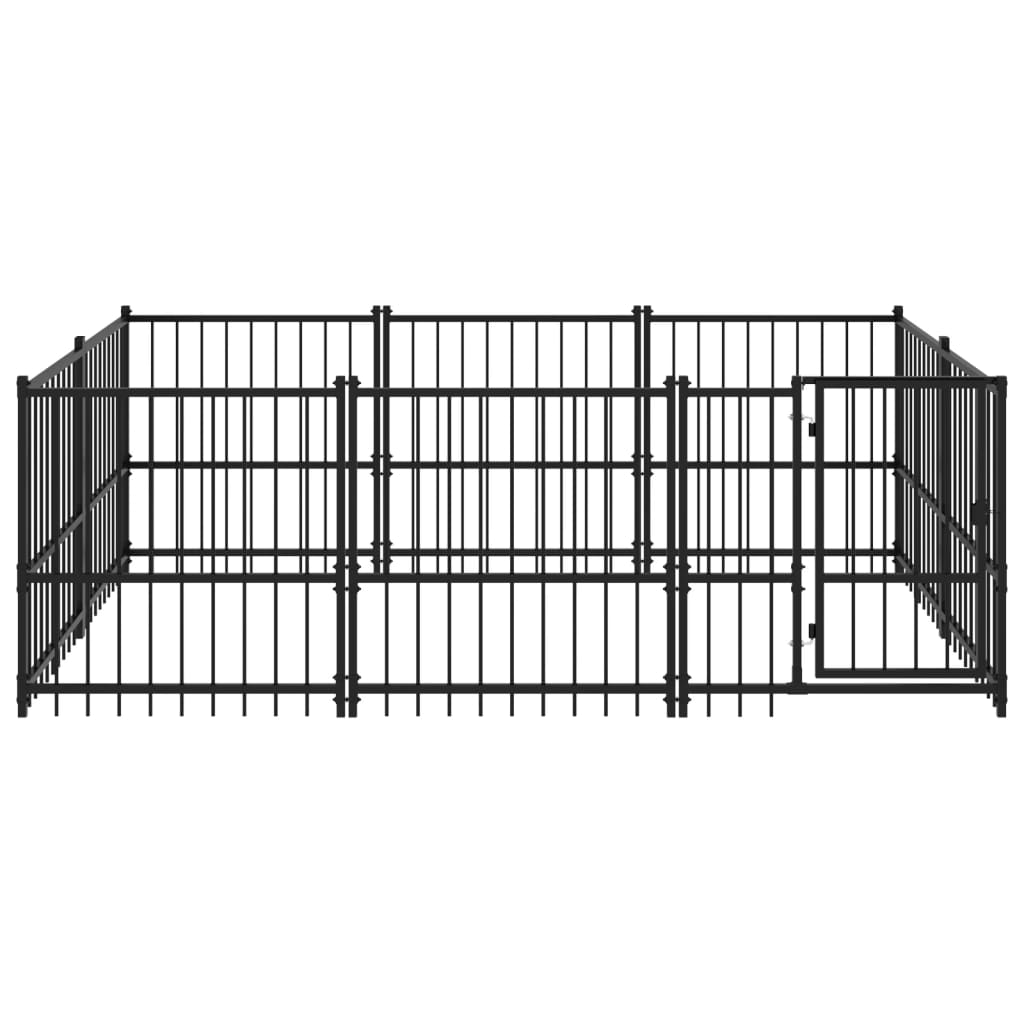 Vidaxl dog kennel for outside 5.63 m² steel