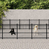 Vidaxl Chien Kennel pour l'extérieur de 26,35 m² d'acier