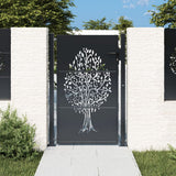 Vidaxl poort 105x155 cm avec arbre conception en acier anthracite -colored