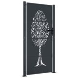 Port vidaxl 105x180 cm avec arbre conception en acier anthracite -colored