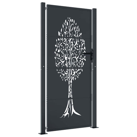 Port vidaxl 105x180 cm avec arbre conception en acier anthracite -colored